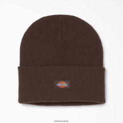 acessórios Dickies gorro de malha com punho castanho chocolate (cb) unissex V2FZ461483
