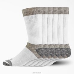 acessórios Dickies meias de tripulação de almofada máxima pacote com 6 branco (o que) unissex V2FZ462957