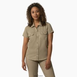 vestuário de trabalho Dickies 574 camisa de trabalho original cáqui militar (ksh) mulheres V2FZ461533