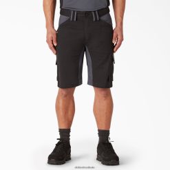 vestuário de trabalho Dickies bermuda cargo gdt performance workwear 11" preto cinza (uby) homens V2FZ46444