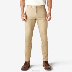 vestuário de trabalho Dickies calça skinny fit com joelho duplo areia do deserto (ds) homens V2FZ4644