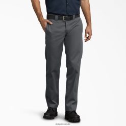 vestuário de trabalho Dickies calças de trabalho de ajuste fino cinza carvão (ch) homens V2FZ46114