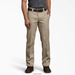 vestuário de trabalho Dickies calças de trabalho de ajuste fino flexível areia do deserto (ds) homens V2FZ46155