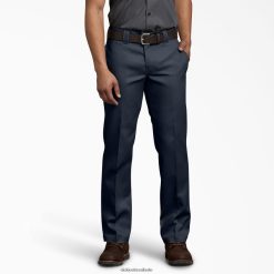 vestuário de trabalho Dickies calças de trabalho de ajuste fino flexível marinho escuro (dn) homens V2FZ46154