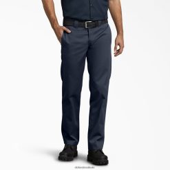 vestuário de trabalho Dickies calças de trabalho de ajuste fino marinho escuro (dn) homens V2FZ46115