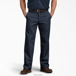 vestuário de trabalho Dickies calças de trabalho de joelho duplo de ajuste relaxado marinho escuro (dn) homens V2FZ46181