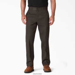 vestuário de trabalho Dickies calças de trabalho originais 874 marrom escuro (db) homens V2FZ464