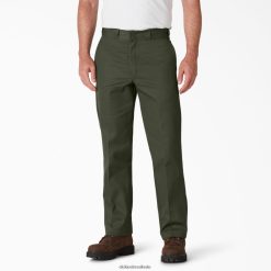 vestuário de trabalho Dickies calças de trabalho originais 874 verde oliva (og) homens V2FZ4615