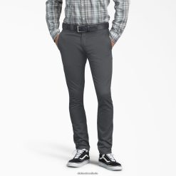 vestuário de trabalho Dickies calças de trabalho skinny fit cinza carvão (ch) homens V2FZ46148