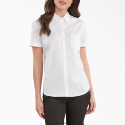 vestuário de trabalho Dickies camisa de botão branco (o que) mulheres V2FZ462003