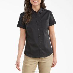 vestuário de trabalho Dickies camisa de botão preto (bk) mulheres V2FZ462002