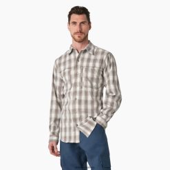 vestuário de trabalho Dickies camisa de trabalho de manga comprida refrescante xadrez fumê/carvão (a1r) homens V2FZ46675