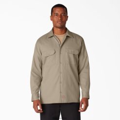 vestuário de trabalho Dickies camisa de trabalho manga longa areia do deserto (ds) homens V2FZ46561