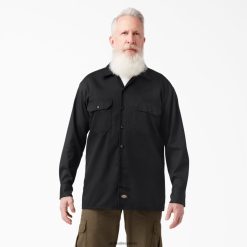 vestuário de trabalho Dickies camisa de trabalho manga longa preto (bk) homens V2FZ46557