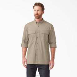 vestuário de trabalho Dickies camisa duratech ranger ripstop areia do deserto (ds) homens V2FZ46688