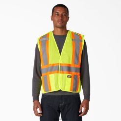 vestuário de trabalho Dickies colete de segurança hi vis ansi amarelo (ay) unissex V2FZ461452