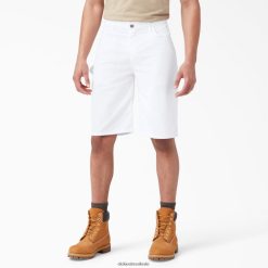 vestuário de trabalho Dickies shorts de pintor utilitário de ajuste relaxado 11" branco (o que) homens V2FZ46453