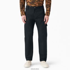 vestuário Dickies 1922 calças de joelho duplo preto lavado (rbk) homens V2FZ46221