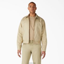 vestuário Dickies 1922 jaqueta de sarja posto de gasolina tan lavado (rtn) homens V2FZ461029