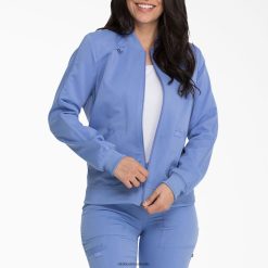 vestuário Dickies balance jaqueta com zíper frontal teto azul (cbl) mulheres V2FZ462403