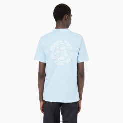vestuário Dickies Bayside Gardens camiseta manga curta céu azul (su9) homens V2FZ46585