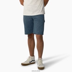 vestuário Dickies bermuda de carpinteiro com listras de nogueira 11" listra de nogueira azul/preta (cinza) homens V2FZ46462