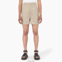 vestuário Dickies bermuda fênix 4" caqui (kh) mulheres V2FZ462223