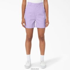 vestuário Dickies bermuda fênix 4" rosa roxa (ur2) mulheres V2FZ462224