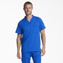 vestuário Dickies Blusa dynamix com decote em V e bolso com zíper azul real (rb) homens V2FZ461254
