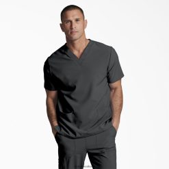 vestuário Dickies blusa unissex eds Essentials com decote em V cinza estanho (banco) homens V2FZ461405