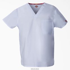 vestuário Dickies blusa unissex exclusiva eds com decote em V branco (dwh) homens V2FZ461287