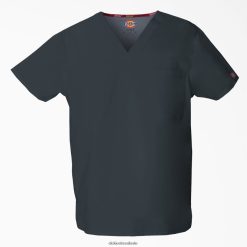 vestuário Dickies blusa unissex exclusiva eds com decote em V cinza estanho (banco) homens V2FZ461297