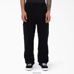 vestuário Dickies calça cargo Eagle Bend com ajuste relaxado e joelho duplo preto (bkx) homens V2FZ46205