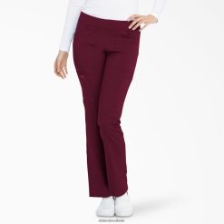 vestuário Dickies calça de esfoliação de perna cônica de equilíbrio vinho (ganhar) mulheres V2FZ462556