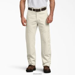 vestuário Dickies calça de pintor utilitária de joelho duplo bege natural (nt) homens V2FZ46159