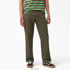 vestuário Dickies calça jeans Vincent Alvarez verde militar (ml) homens V2FZ46319