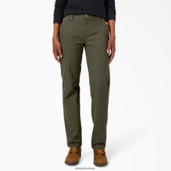 vestuário Dickies calças de carpinteiro de pato regular mulheres V2FZ461793