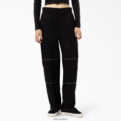 vestuário Dickies calças de joelho duplo de ajuste relaxado regular mulheres V2FZ461852