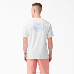 vestuário Dickies camiseta estampada com logo nas costas branco (o que) homens V2FZ46752