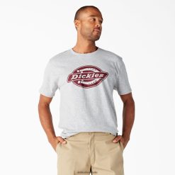 vestuário Dickies camiseta estampada de manga curta com ajuste relaxado cinza urze (hg) homens V2FZ46844