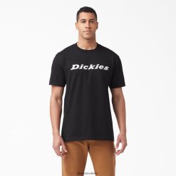 vestuário Dickies camiseta estampada manga curta preto (kbk) homens V2FZ46815