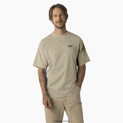 vestuário Dickies camiseta manga curta bandon lavagem de pigmento de areia do deserto (dwm) homens V2FZ46790