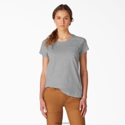 vestuário Dickies camiseta manga curta refrescante cinza urze (hg) mulheres V2FZ461579