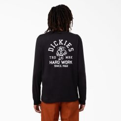vestuário Dickies camiseta manga longa cleveland preto (kbk) homens V2FZ46945