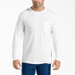 vestuário Dickies camiseta manga longa refrescante branco (o que) homens V2FZ46622