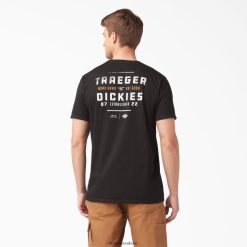 vestuário Dickies camiseta traeger ultimate grilling preto (kbk) homens V2FZ46594