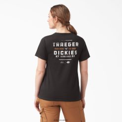 vestuário Dickies camiseta traeger ultimate grilling preto (kbk) mulheres V2FZ462176