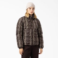 vestuário Dickies jaqueta puffer camden preto (bk) mulheres V2FZ462333