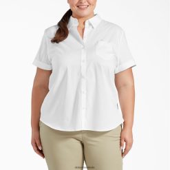 vestuário Dickies mais camisa de botão branco (o que) mulheres V2FZ462059