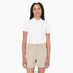 vestuário Dickies polo cropped manga curta tallasee branco (o que) mulheres V2FZ462130